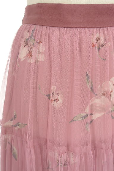 LAISSE PASSE（レッセパッセ）の古着「花柄チュールロングスカート（ロングスカート・マキシスカート）」大画像４へ