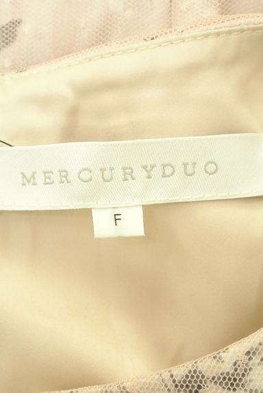 MERCURYDUO（マーキュリーデュオ）の古着「花柄チュールプリーツノースリワンピース（ワンピース・チュニック）」大画像６へ