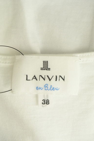 LANVIN en Bleu（ランバンオンブルー）の古着「BIGリボン付きストライプカットソー（カットソー・プルオーバー）」大画像６へ
