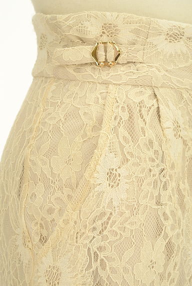 JILL by JILLSTUART（ジルバイジルスチュアート）の古着「フラワーレースハイウエストワイドパンツ（パンツ）」大画像４へ