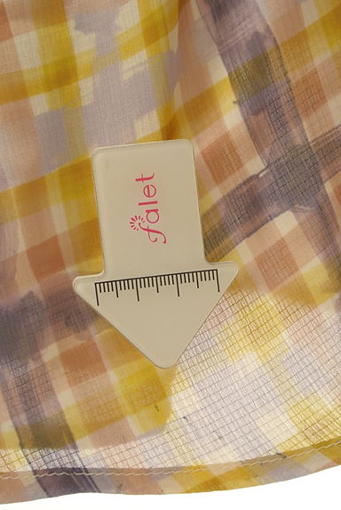 N.Natural Beauty Basic*（エヌ ナチュラルビューティーベーシック）の古着「ウエストリボンチェック柄ロングシフォンワンピース（ワンピース・チュニック）」大画像５へ