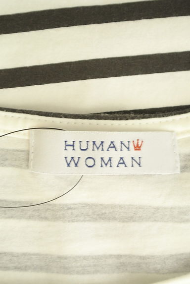 HUMAN WOMAN（ヒューマンウーマン）の古着「ノースリーブボーダーカットソー（カットソー・プルオーバー）」大画像６へ