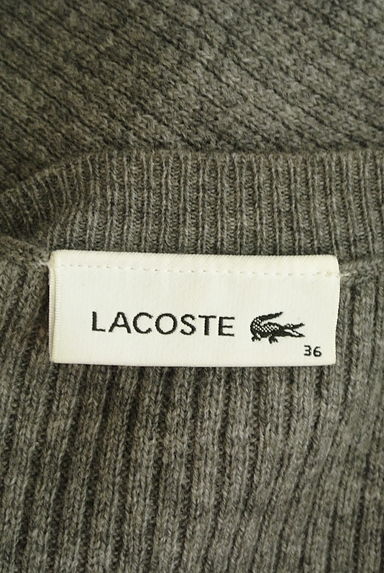 LACOSTE（ラコステ）の古着「カシミヤ混Vネックミモレニットワンピース（ワンピース・チュニック）」大画像６へ