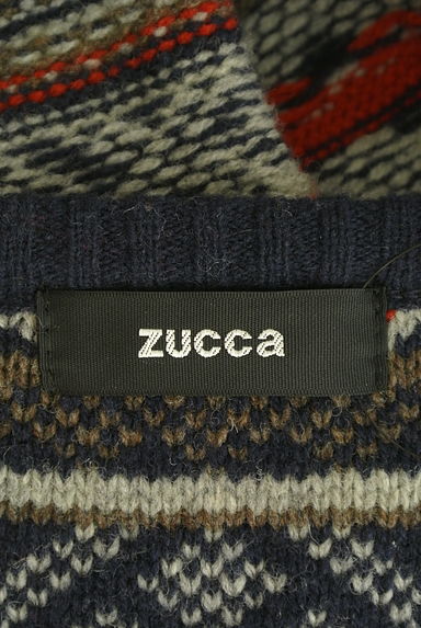 ZUCCa（ズッカ）の古着「ビーズ刺繍フェアアイル柄膝丈ニットワンピ（ワンピース・チュニック）」大画像６へ