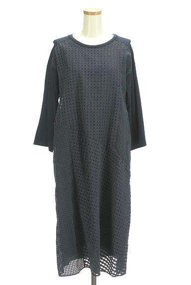 クリックで大画像表示 ZUCCa(ズッカ)の古着「チェック柄シアー切替ロングワンピース(ワンピース・チュニック)」大画像1へ