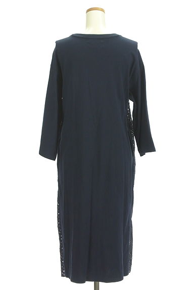 ZUCCa（ズッカ）の古着「チェック柄シアー切替ロングワンピース（ワンピース・チュニック）」大画像２へ