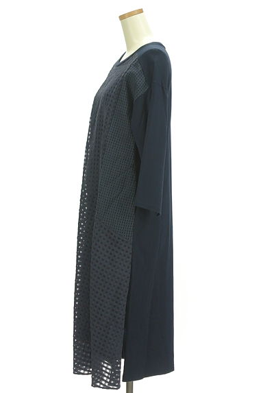 ZUCCa（ズッカ）の古着「チェック柄シアー切替ロングワンピース（ワンピース・チュニック）」大画像３へ