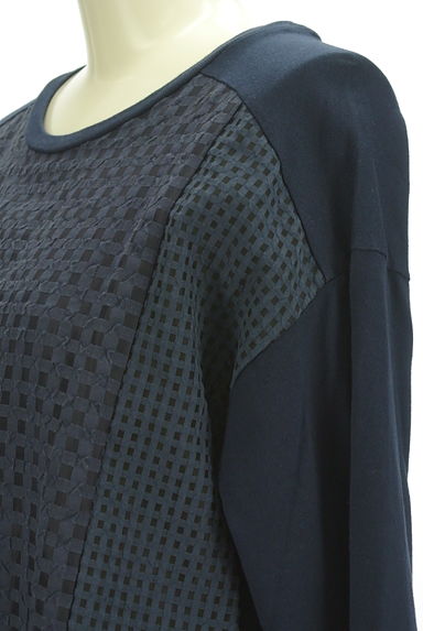 ZUCCa（ズッカ）の古着「チェック柄シアー切替ロングワンピース（ワンピース・チュニック）」大画像４へ