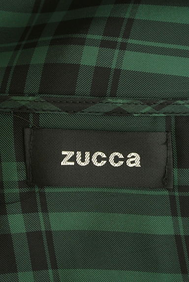 ZUCCa（ズッカ）の古着「チェック柄フリンジ膝下ワンピース（ワンピース・チュニック）」大画像６へ