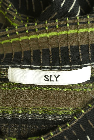 SLY（スライ）の古着「マルチボーダー五分袖タイトワンピース（ワンピース・チュニック）」大画像６へ