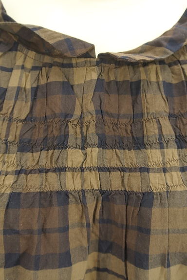 SM2（サマンサモスモス）の古着「襟付きラグランチェック柄カットソー（カットソー・プルオーバー）」大画像４へ