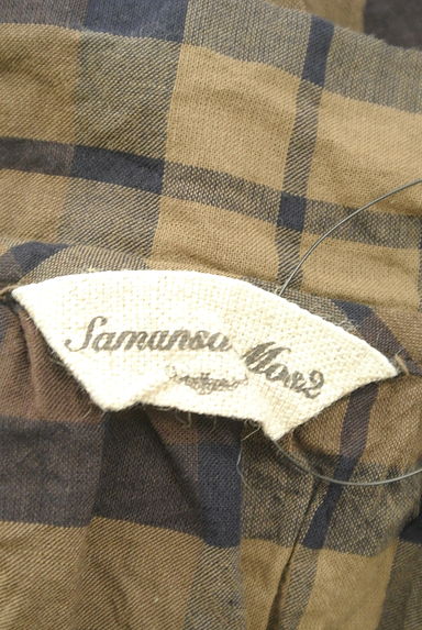 SM2（サマンサモスモス）の古着「襟付きラグランチェック柄カットソー（カットソー・プルオーバー）」大画像６へ
