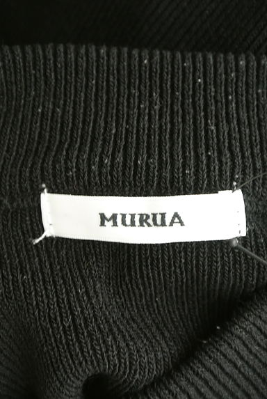 MURUA（ムルーア）の古着「アシメ肩開きショートリブニット（ニット）」大画像６へ