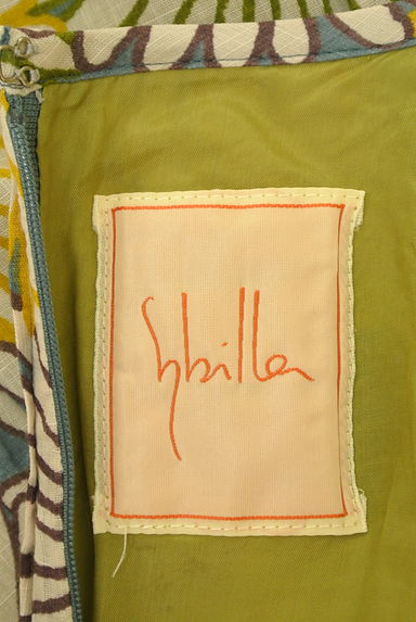 Sybilla（シビラ）の古着「ヒマワリ柄リネン混膝下フレアスカート（スカート）」大画像６へ