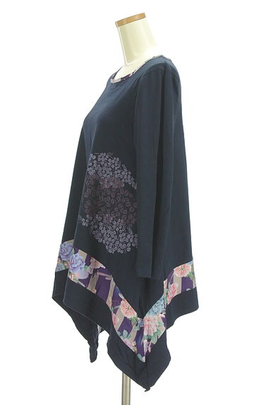 gouk（ゴウク）の古着「和柄切替イレギュラーヘムカットソー（カットソー・プルオーバー）」大画像３へ