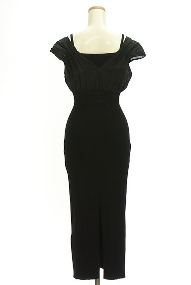 MERCURYDUO（マーキュリーデュオ）の古着「カシュクールロングニットワンピース（ワンピース・チュニック）」大画像２へ