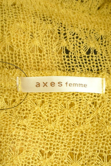 axes femme（アクシーズファム）の古着「フラワー刺繍フリルカギ編みニットカーデ（カーディガン・ボレロ）」大画像６へ