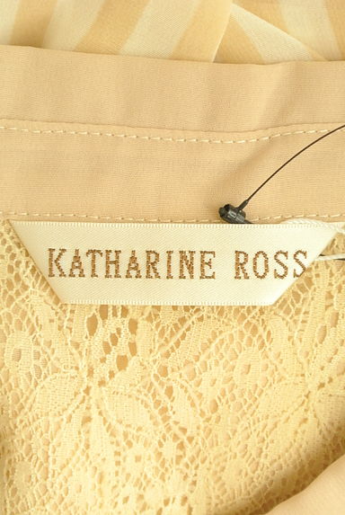 KATHARINE ROSS（キャサリンロス）の古着「ストライプ柄フレンチスリーブシフォンブラウス（ブラウス）」大画像６へ