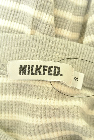 MILKFED.（ミルク フェド）の古着「ボーダー柄ワッフルカットソー（カットソー・プルオーバー）」大画像６へ