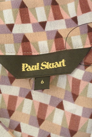 Paul Stuart（ポールスチュアート）の古着「幾何学模様８分袖シフォンブラウス（カットソー・プルオーバー）」大画像６へ