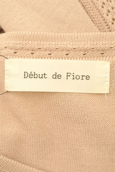 Debut de Fiore by LAISSE PASSE（デビュー・ド・フィオレ）の古着「袖透かし編みニットカーディガン（カーディガン・ボレロ）」大画像６へ
