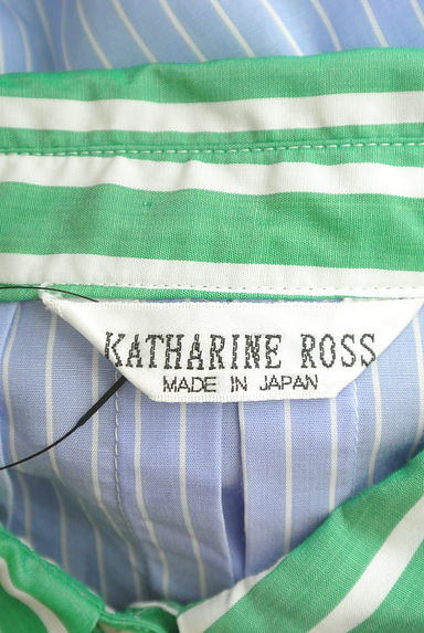 KATHARINE ROSS（キャサリンロス）の古着「前後バイカラー七分袖シャツワンピース（ワンピース・チュニック）」大画像６へ