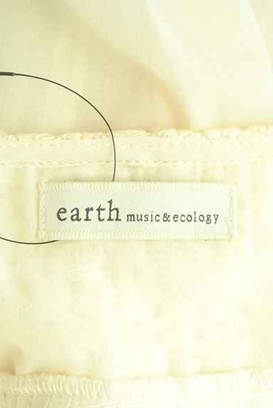 earth music&ecology（アースミュージック＆エコロジー）の古着「花刺繍レース×プリーツシフォンカットソー（カットソー・プルオーバー）」大画像６へ