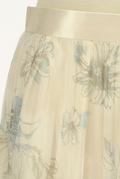 JUSGLITTY（ジャスグリッティー）の古着「花柄プリーツチュールロングスカート（ロングスカート・マキシスカート）」大画像４へ