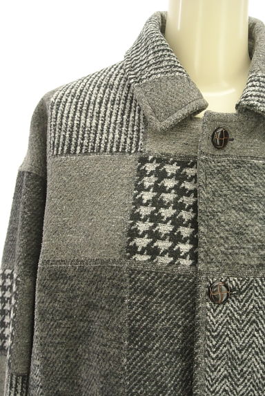 CUBE SUGAR（キューブシュガー）の古着「チェックオーバーロングコート（コート）」大画像４へ