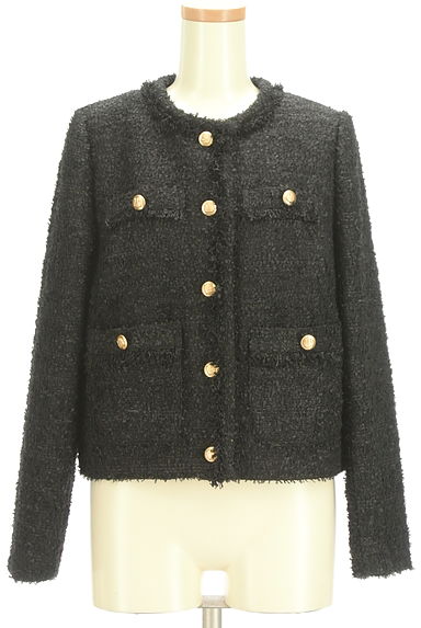 JUSGLITTY（ジャスグリッティー）の古着「フリンジツイードジャケット（ジャケット）」大画像１へ