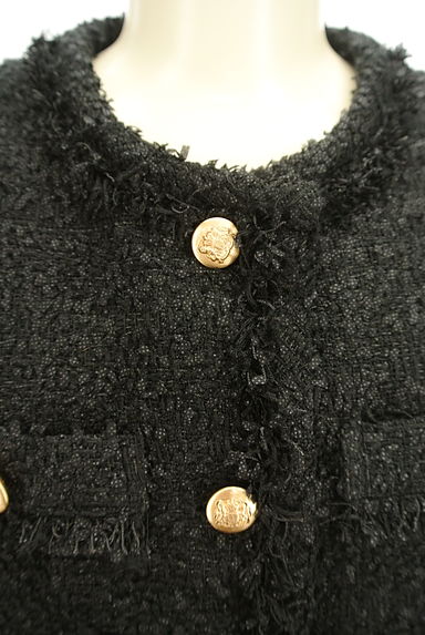 JUSGLITTY（ジャスグリッティー）の古着「フリンジツイードジャケット（ジャケット）」大画像４へ