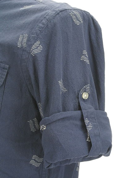 coen（コーエン）の古着「波模様七分袖コットンシャツ（カジュアルシャツ）」大画像５へ