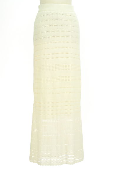SLOBE IENA（スローブイエナ）の古着「透かし編みロングニットスカート（ロングスカート・マキシスカート）」大画像１へ