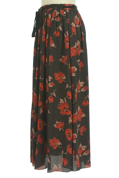 Rouge vif La cle（ルージュヴィフラクレ）の古着「ベルト付き花柄シフォンミモレスカート（スカート）」大画像３へ