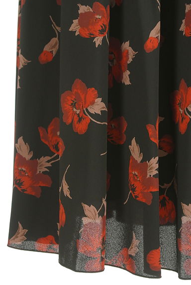 Rouge vif La cle（ルージュヴィフラクレ）の古着「ベルト付き花柄シフォンミモレスカート（スカート）」大画像５へ