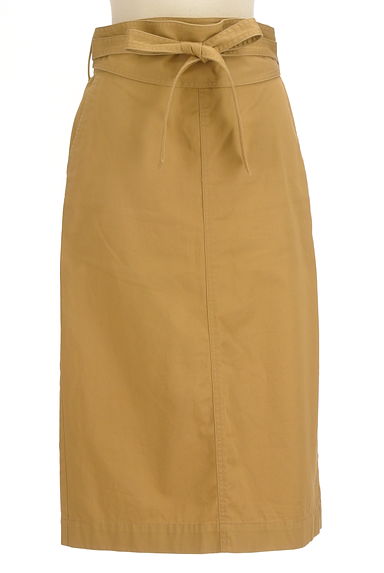 BEAUTY&YOUTH（ビューティ＆ユース）の古着「ベルト付きミモレ丈コットンタイトスカート（ロングスカート・マキシスカート）」大画像１へ