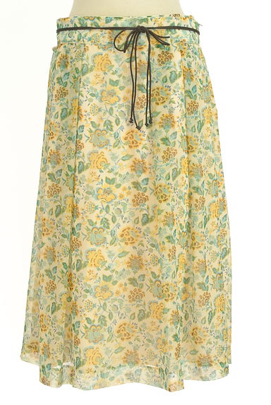 AMACA（アマカ）の古着「ベルト付き花柄シフォン膝下スカート（スカート）」大画像１へ