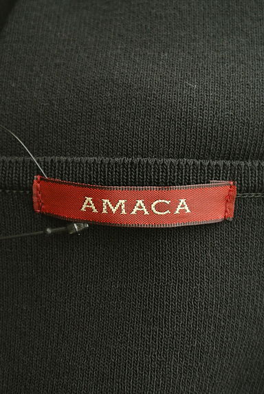 AMACA（アマカ）の古着「ニット×チェック柄切替膝下フレアワンピース（ワンピース・チュニック）」大画像６へ