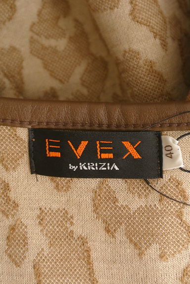 EVEX by KRIZIA（エヴェックス バイ クリツィア）の古着「フェイクレザーパイピングコーディガン（コート）」大画像６へ