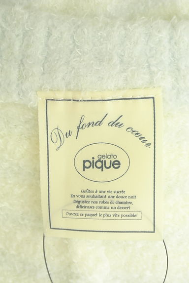 gelato pique（ジェラートピケ）の古着「ロゴ刺繍入りボーダーポンチョカーディガン（カーディガン・ボレロ）」大画像６へ