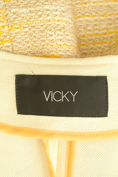 VICKY（ビッキー）の古着「ジップアップ切替ノーカラーロングコート（ブルゾン・スタジャン）」大画像６へ