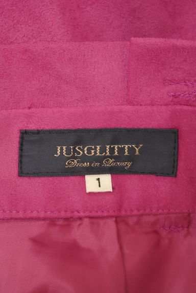 JUSGLITTY（ジャスグリッティー）の古着「ベルト付きラップ風膝下スウェートタイトスカート（ロングスカート・マキシスカート）」大画像６へ
