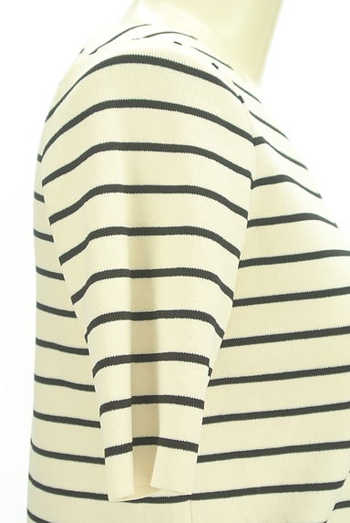 N.Natural Beauty Basic*（エヌ ナチュラルビューティーベーシック）の古着「Vネックボーダーニットトップス（ニット）」大画像５へ