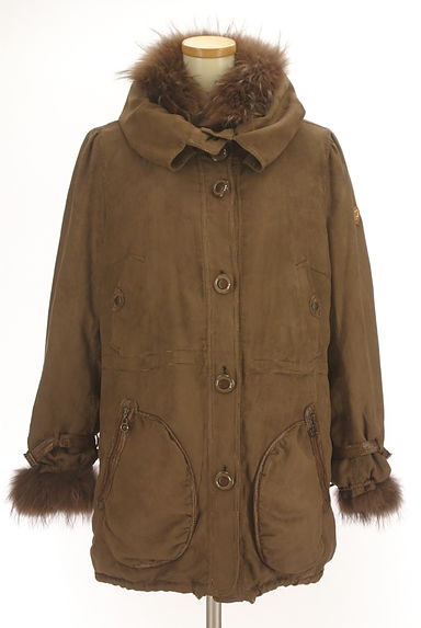 ITALIYA（伊太利屋）の古着「キルティングジャケット付きスウェードミドルコート（コート）」大画像１へ