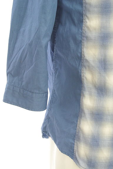COMME CA COMMUNE（コムサコミューン）の古着「七分袖フロントチェックシャツ（カジュアルシャツ）」大画像４へ