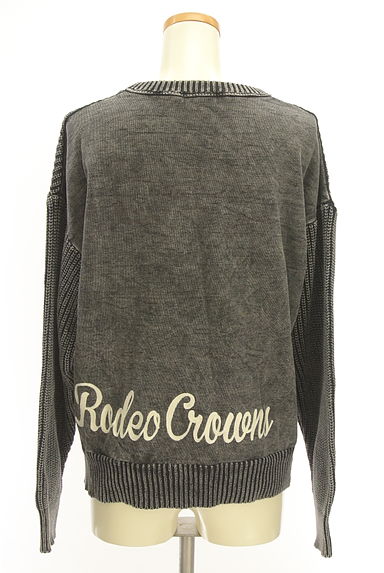 RODEO CROWNS（ロデオクラウン）の古着「ロゴ刺繍入りバックスウェット切替ニットトップス（ニット）」大画像２へ