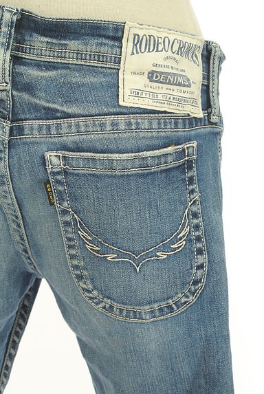 RODEO CROWNS（ロデオクラウン）の古着「ウォッシュド加工ストレッチスキニーデニム（デニムパンツ）」大画像５へ