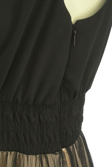 PROPORTION BODY DRESSING（プロポーションボディ ドレッシング）の古着「プリーツチュール切替ロングワンピース（ワンピース・チュニック）」大画像４へ