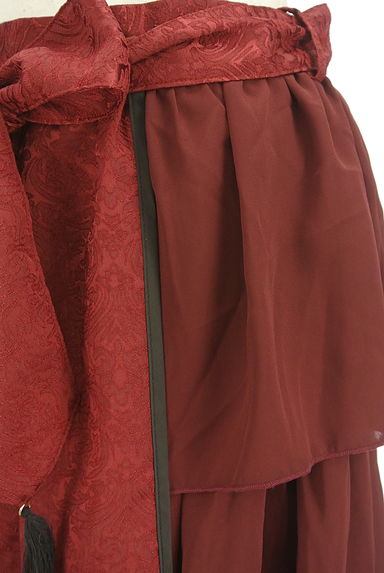 axes femme（アクシーズファム）の古着「タッセルベルト付きサイドフリルミディスカート（ロングスカート・マキシスカート）」大画像４へ