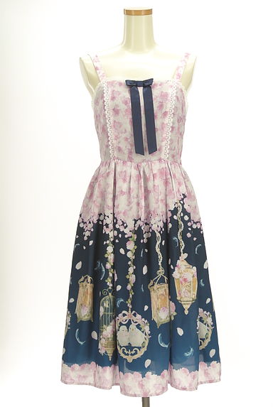 axes femme（アクシーズファム）の古着「ロマンティック膝下シフォンキャミワンピース（キャミワンピース）」大画像１へ